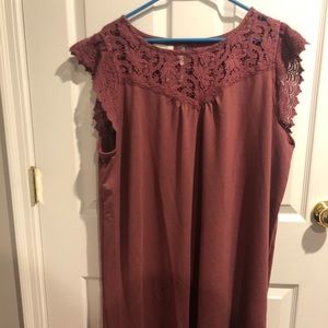Knee length mauve dress from Maurices. New w tags.